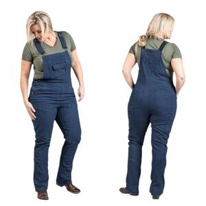 Dovetail Workwear Indigo Striped Size 4 Freshley Overalls